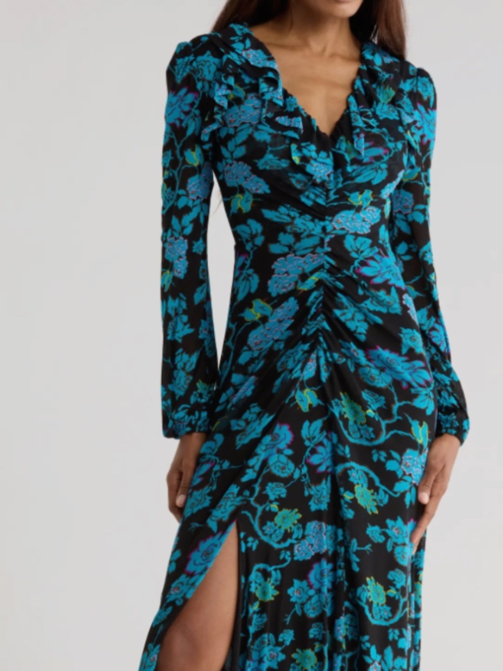 Diane von Furstenberg DVF Size Large, "Sean" gown maxi ankle length Dress, EUC